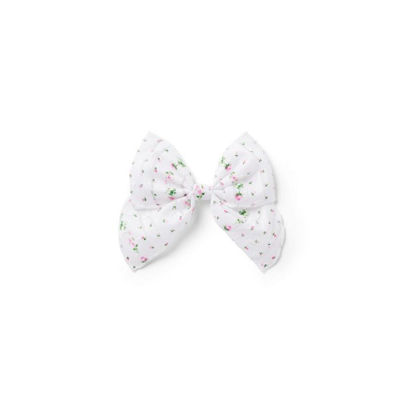 Floral Swiss Dot Bow Barrette - Janie And Jack